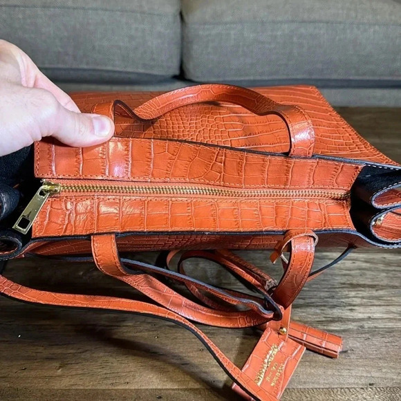 💥PERSAMAN New York Croc Embossed Style Handbag Adjustable Satchel Sienna Purse - Picture 14 of 15
